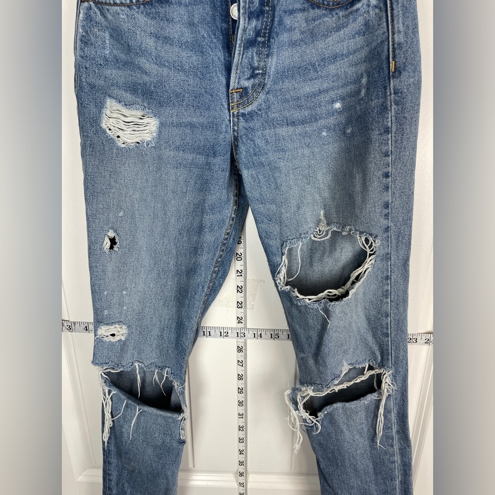 GRLFRND Karolina Distressed High-Rise Skinny Jean in A Little More Love - Picture 4 of 15